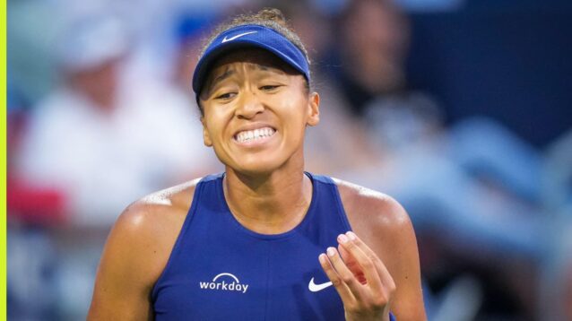 Naomi Osaka frustrated