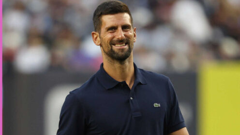 Pictured: Tennis icon Novak Djokovic.