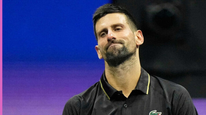 Pictured: Novak Djokovic during a match