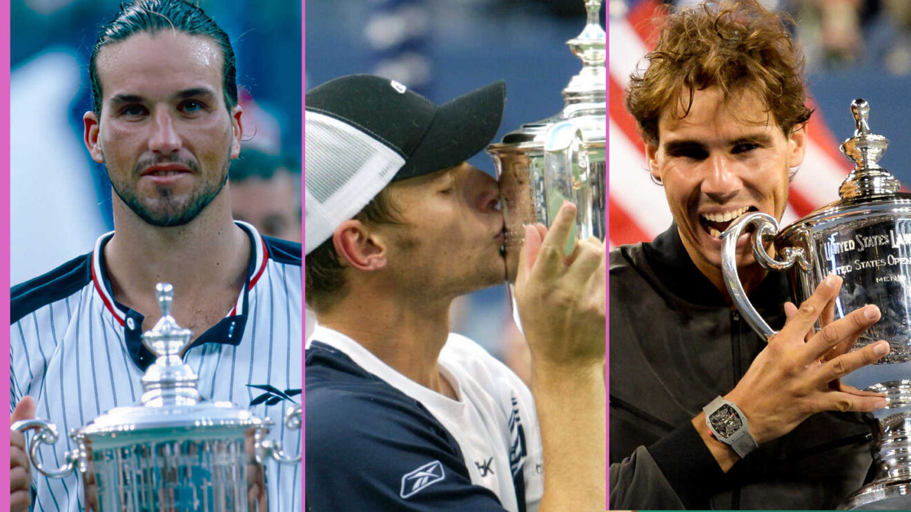 Pictured: Pat Rafter, Andy Roddick and Rafael Nadal