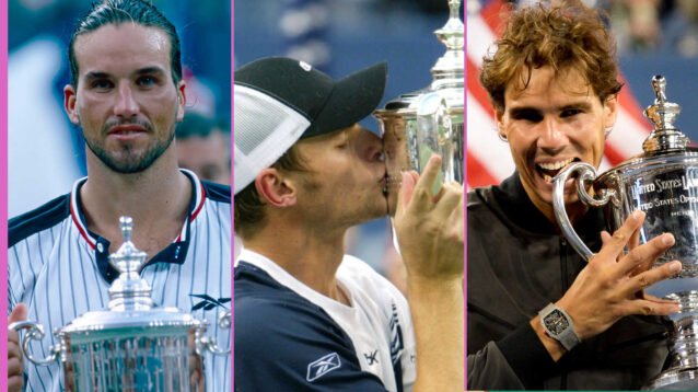 Pictured: Pat Rafter, Andy Roddick and Rafael Nadal