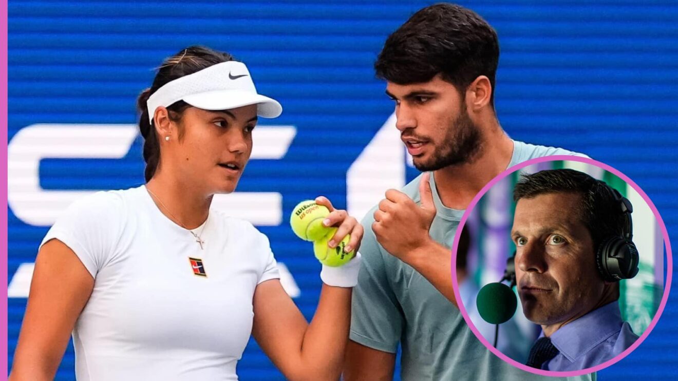 Tim Henman, Emma Raducanu and Carlos Alcaraz
