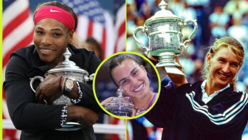 Pictured: Serena Williams, Steffi Graf, and Aryna Sabalenka.