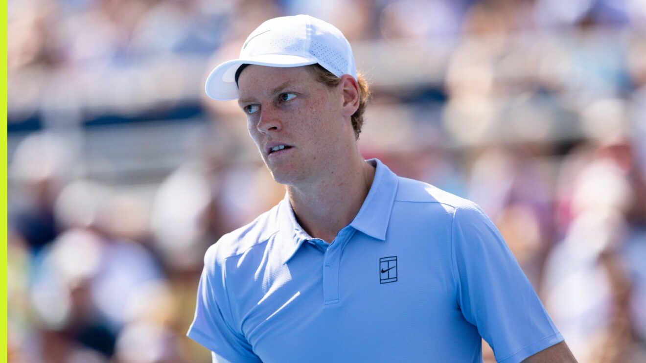 Jannik Sinner in action