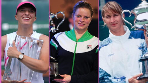 Pictured L-R: Iga Swiatek, Kim Clijsters, Steffi Graf.