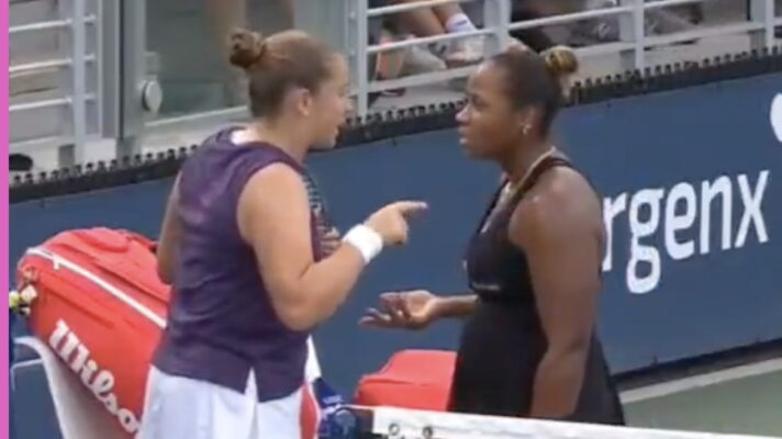 Taylor Townsend and Jelena Ostapenko clash