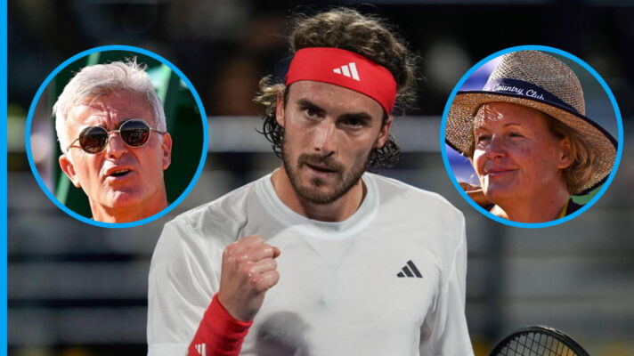 Stefanos Tsitsipas, with father Apostolos, and mother Julia.