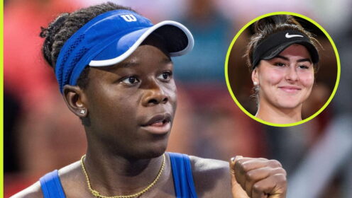 Pictured: Canadian tennis stars Victoria Mboko and Bianca Andreescu.