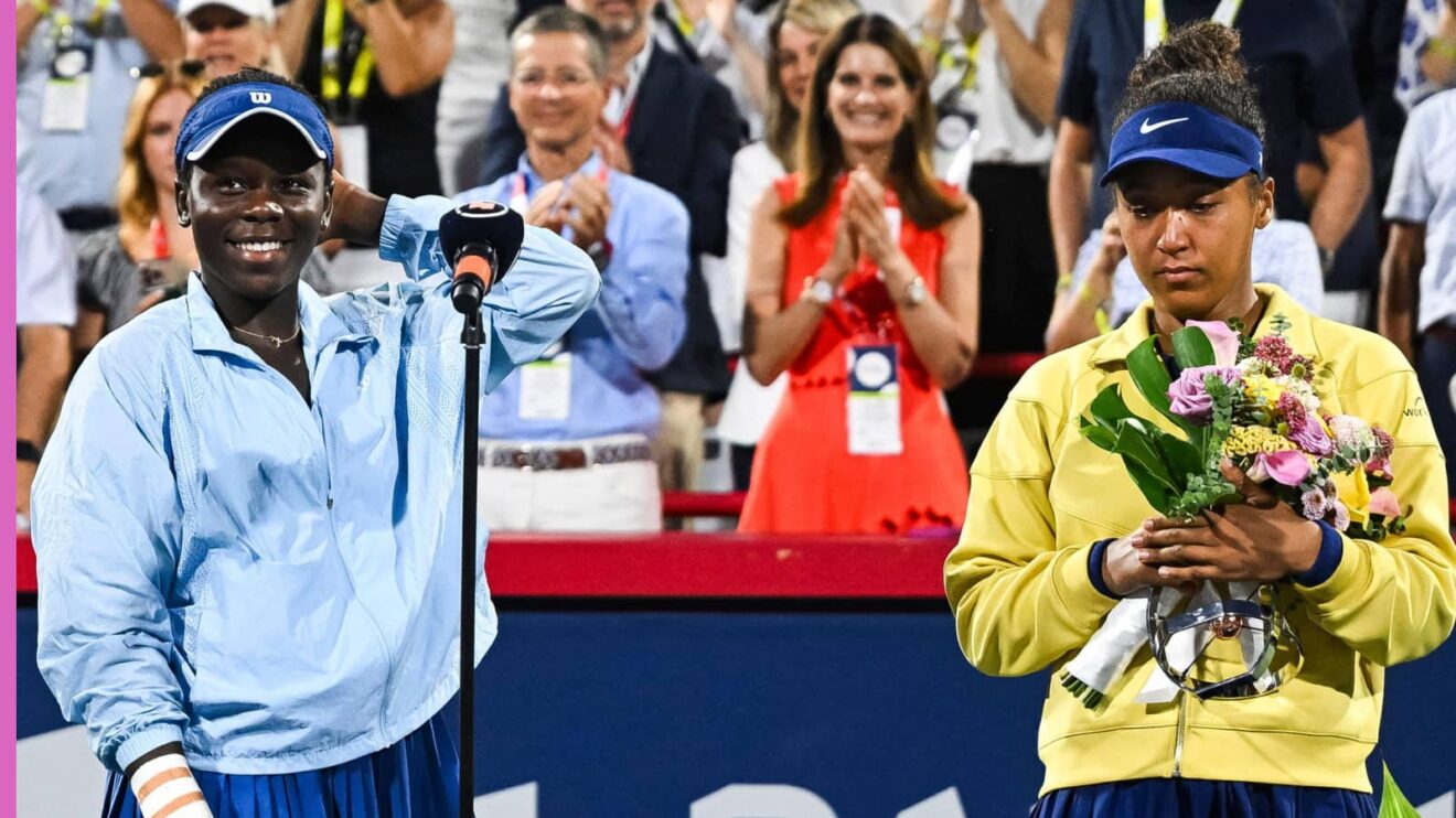 Victoria Mboko and Naomi Osaka after the Canadian Open final