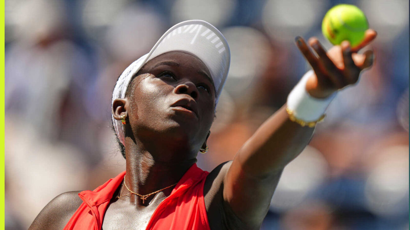 Pictured: Victoria Mboko in action