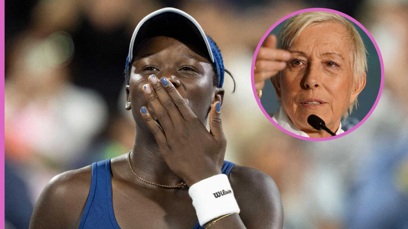 Pictured: Victoria Mboko with Martina Navratilova