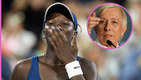 Pictured: Victoria Mboko with Martina Navratilova
