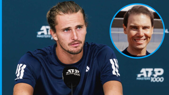 Pictured: Alexander Zverev and Rafael Nadal.