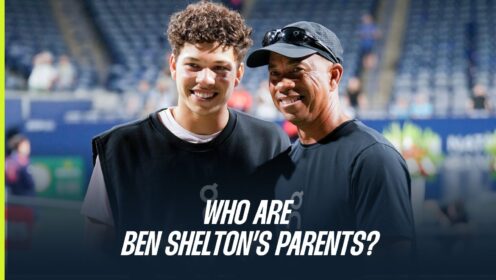 Ben Shelton with his dad Bryan