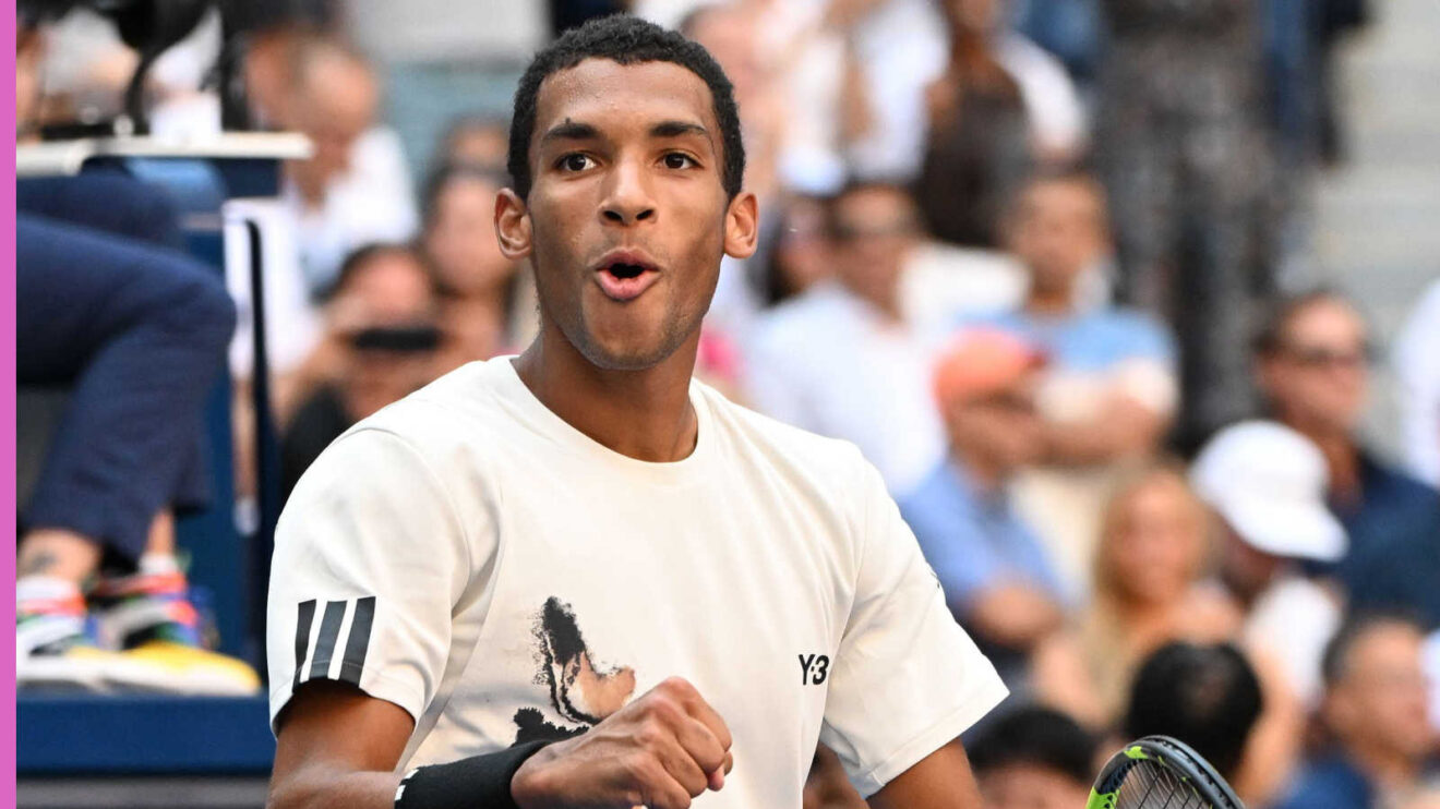 Pictured: A delighted Felix Auger-Aliassime