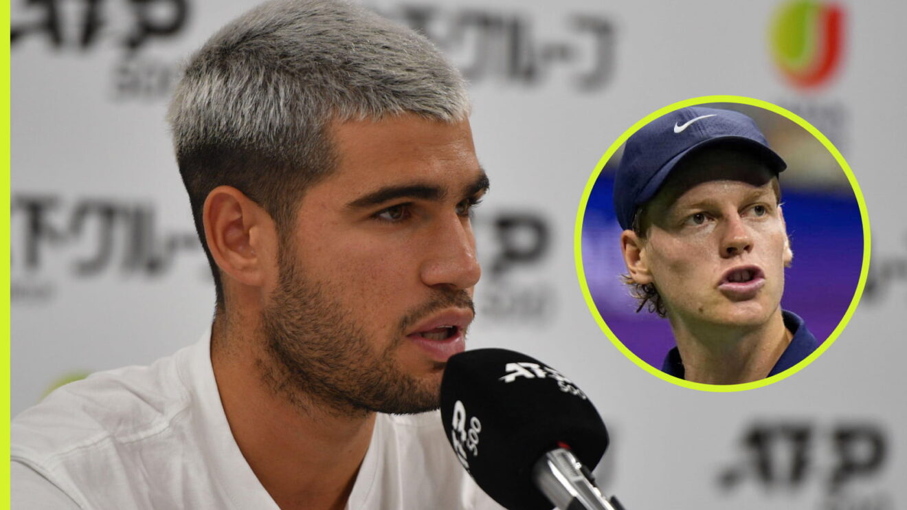 Pictured: Carlos Alcaraz and Jannik Sinner.