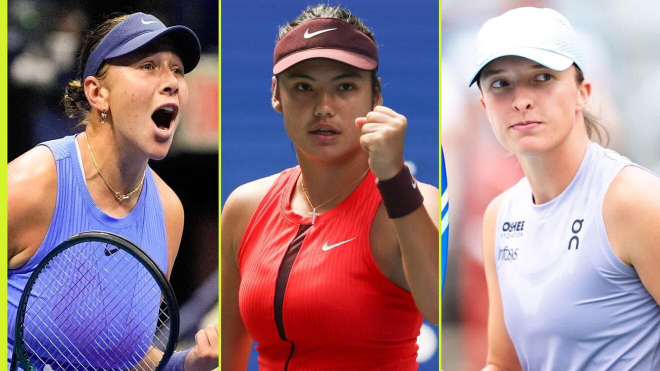 Pictured L-R: Amanda Anisimova, Emma Raducanu, and Iga Swiatek.