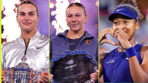 Pictured: Aryna Sabalenka, Amanda Anisimova and Naomi Osaka