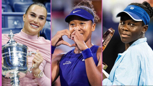 Pictured: Aryna Sabalenka, Naomi Osaka, Victoria Mboko