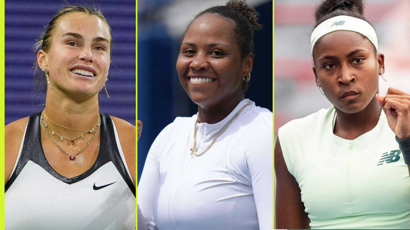 Pictured: Aryna Sabalenka, Taylor Townsend and Coco Gauff