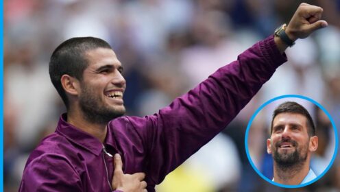 Carlos Alcaraz and Novak Djokovic