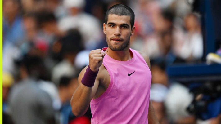 Pictured: Carlos Alcaraz fist pump