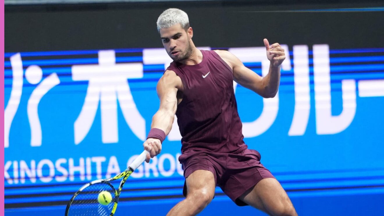 Carlos Alcaraz at the Japan Open