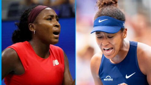 Pictured L-R: Naomi Osaka and Coco Gauff.