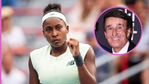 Pictured: Coco Gauff and Rick Macci.
