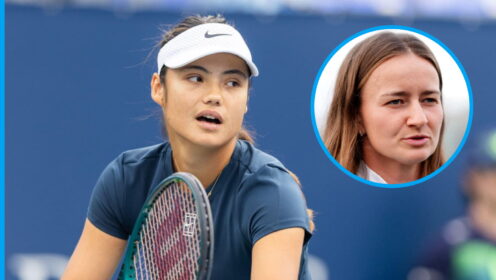 Pictured: Emma Raducanu and Barbora Krejcikova.