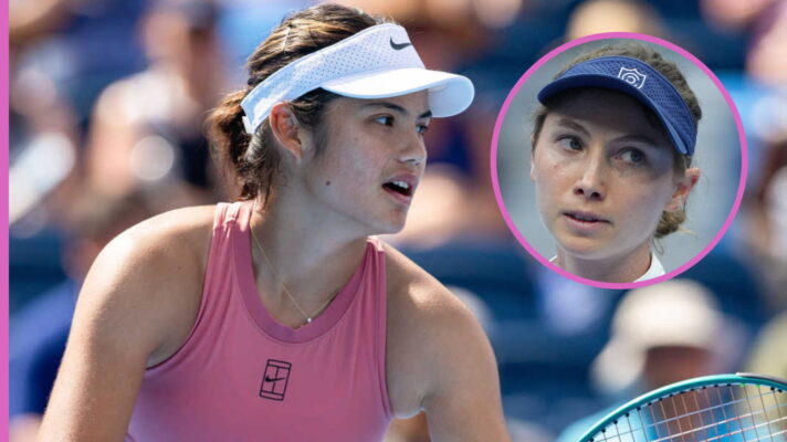 Pictured: Emma Raducanu and Cristina Bucsa.