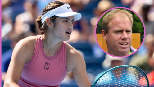 Pictured: Emma Raducanu and Mark Petchey