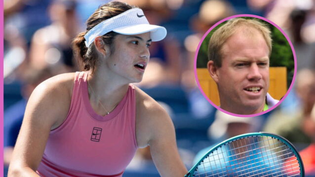 Pictured: Emma Raducanu and Mark Petchey