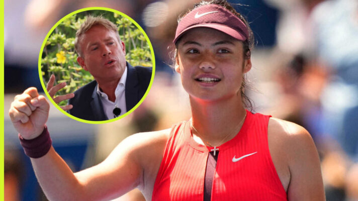 Pictured: Emma Raducanu with Mark Petchey inset