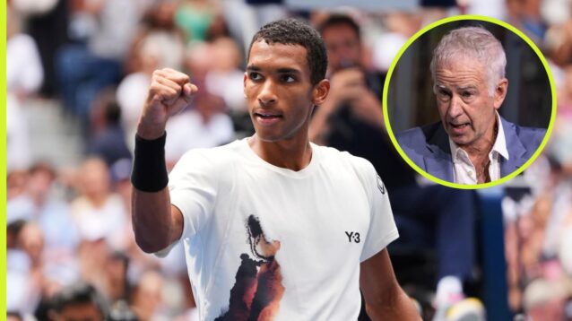Felix Auger-Aliassime and John McEnroe