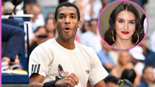 Pictured: Felix Auger-Aliassime with inset of Nina Ghaibi
