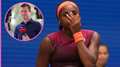 Coco Gauff and Tim Henman