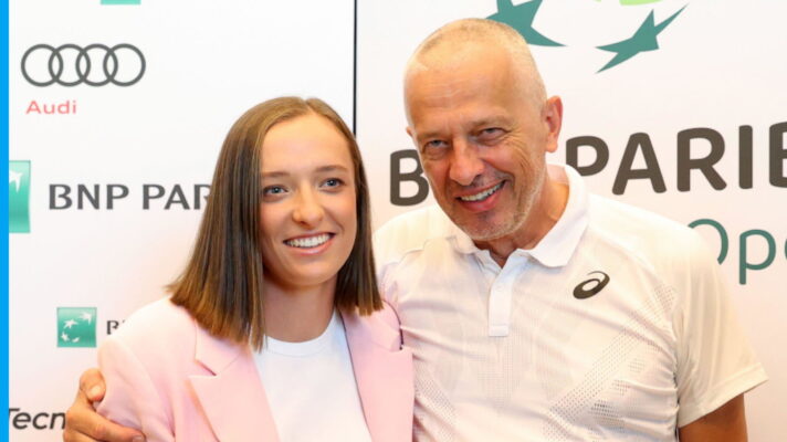 Pictured: Iga Swiatek and Tomasz Swiatek.