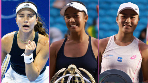 Pictured: Iva Jovic, Tiantsoa Rajaonah and Janice Tjen