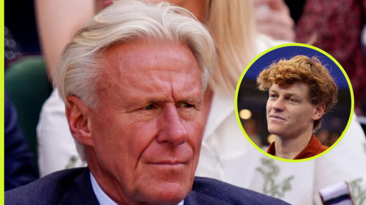 Pictured: Bjorn Borg and Jannik Sinner.