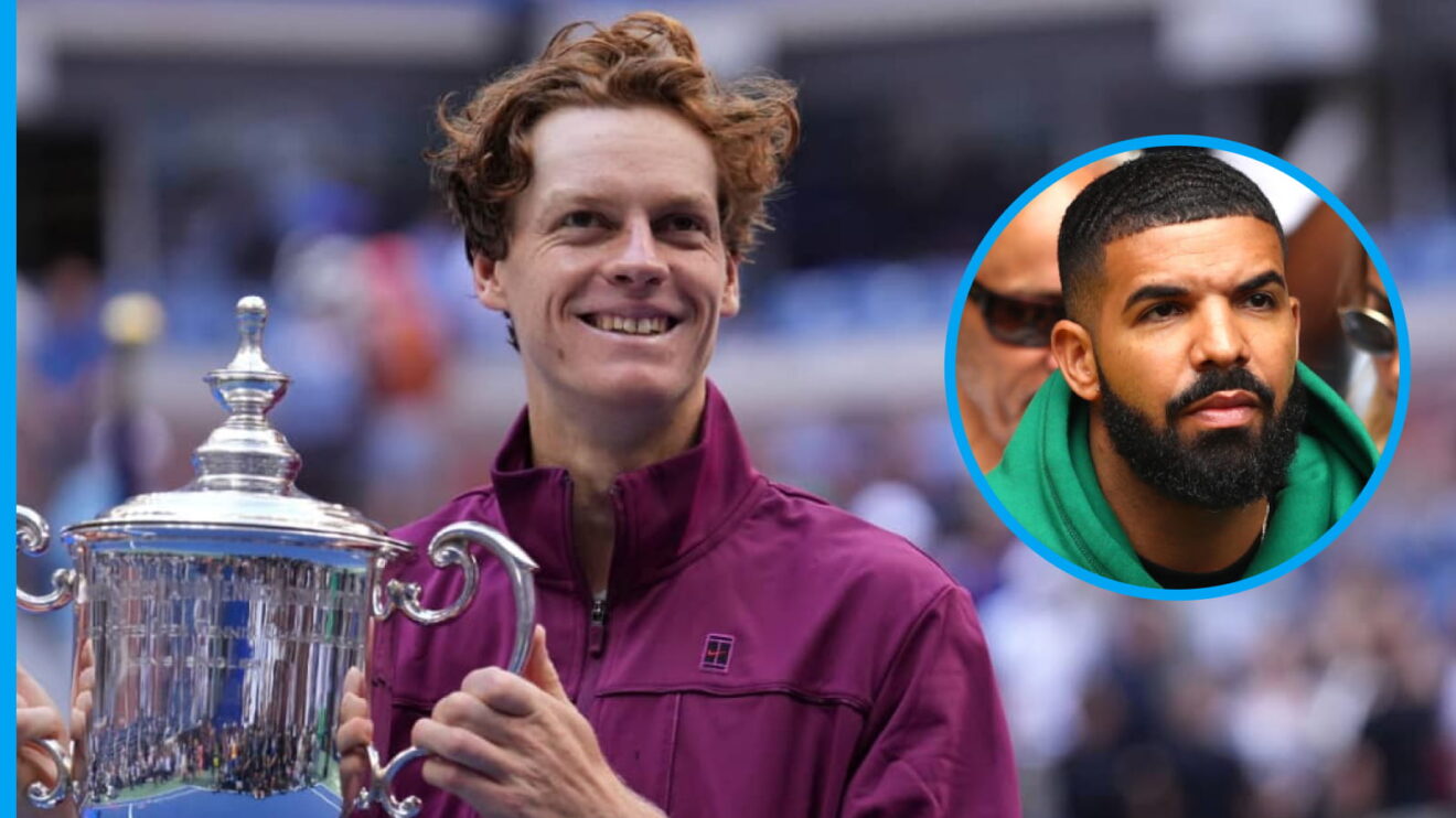 Pictured: Jannik Sinner and Drake.