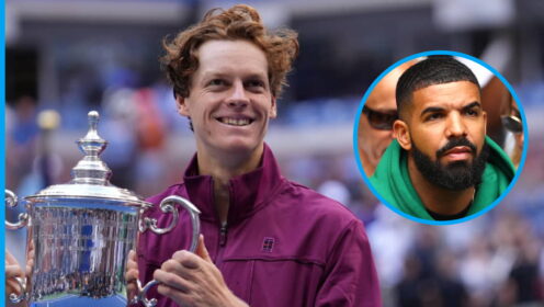Pictured: Jannik Sinner and Drake.
