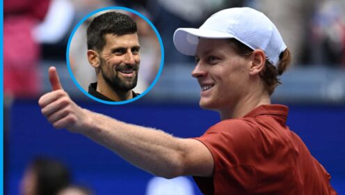 Jannik Sinner and Novak Djokovic