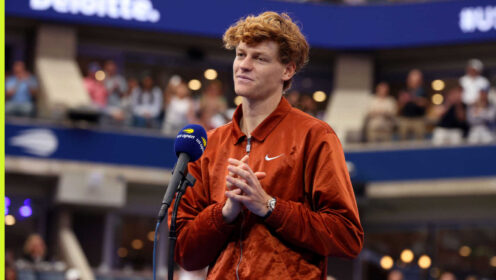 Pictured: Jannik Sinner US Open final interview