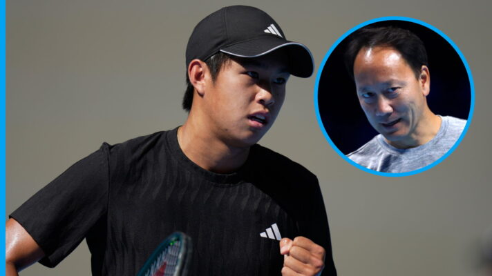 Pictured: Learner Tien and Michael Chang.