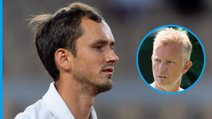 Pictured: Daniil Medvedev and Thomas Johansson.