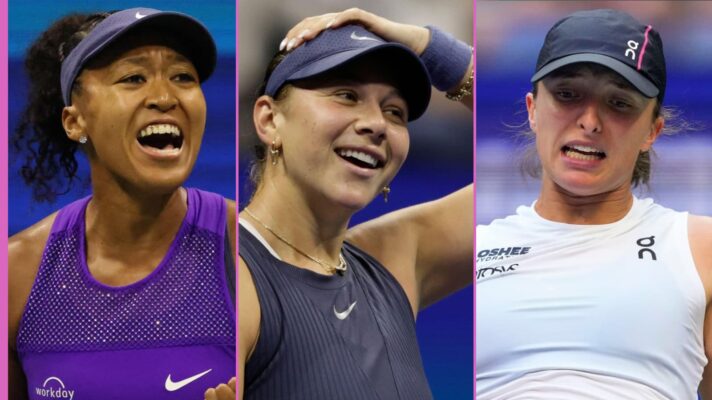 Naomi Osaka, Amanda Anisimova and Iga Swiatek