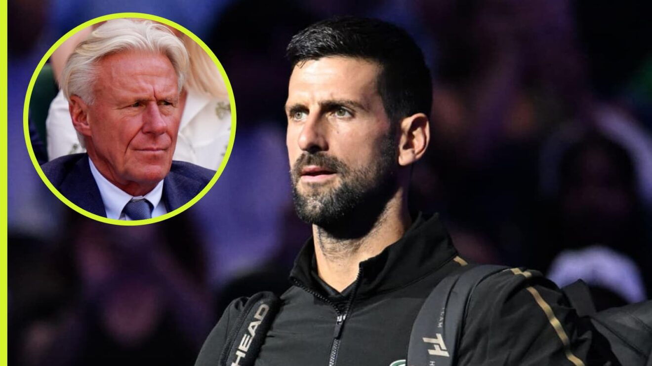 Novak Djokovic and Bjorn Borg