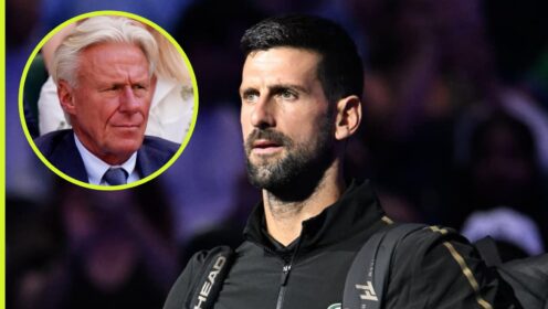 Novak Djokovic and Bjorn Borg