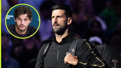 Taylor Fritz and Novak Djokovic